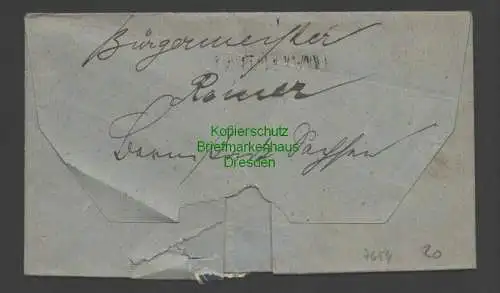 B7654 Faltbrief Telegraphie des Deutschen Reiches Amt Bernstadt 1878