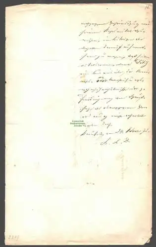 B7946 DR 20 Paketbegleitbrief 1873 aus Königsbrück nach Bautzen gr Plattenfehler