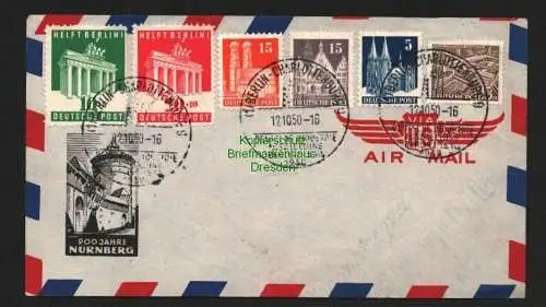 B8376 BAZ 101 102 Berlin Hilfe Brief Industrie Ausstellung Charlottenburg 1950