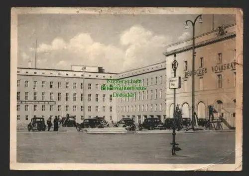 B8650 Postkarte DDR 1951 Berlin Deutscher Volksrat Thälmannplatz