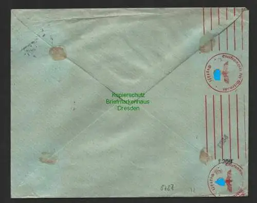 B8787 Slovakei Bratislava 1942 verschiedene Zensur Stempel Oberkommando der