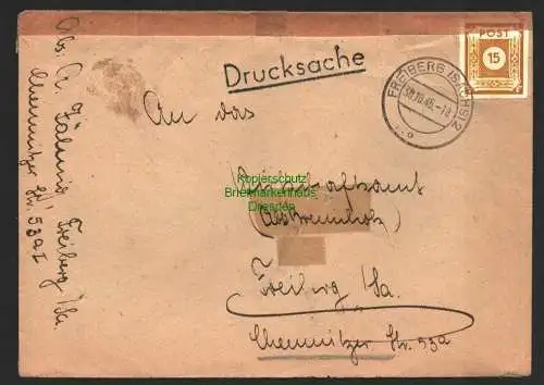 B8681 Drucksache SBZ Dresden 30.10.45 Seltene EF 100 - 250 g eventuell russische