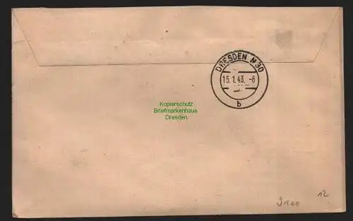 B9100 R-Brief Gebr. Hörmann A.-G. Berlin 37 a 1943 Paul Laubinger Schokoladen