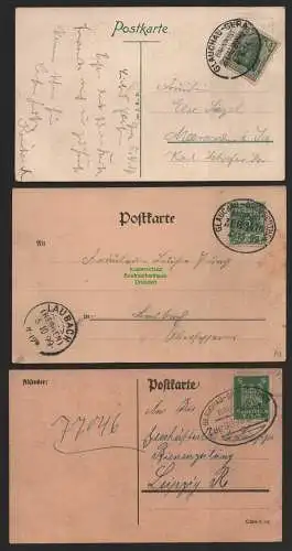 B8847 3x DR Postkarte Bahnpost Glauchau Gera 1914 Großbothen 1899 AK Rochsburg