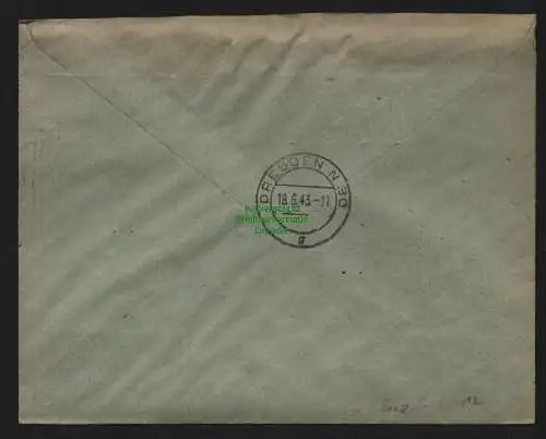 B9008 R-Brief Gebr. Hörmann A.-G. Andernach 1943 Hermann Ulrich  Lebensmittel