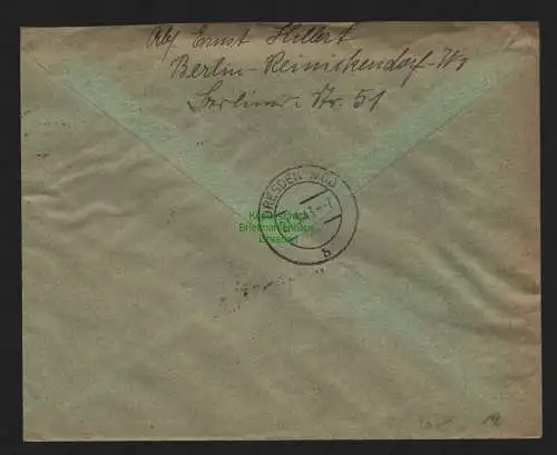 B9075 R-Brief Gebr. Hörmann A.-G. Berlin 25 f 1943 Ernst Hillert