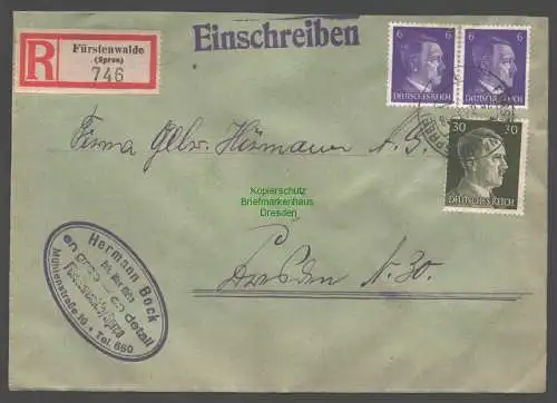 B9344 R-Brief Gebr. Hörmann A.-G. Fürstenwalde (Spree) 1943 Hermann Bock