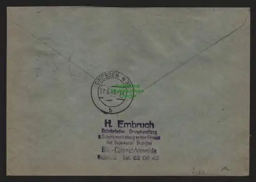 B9151 R-Brief Gebr. Hörmann A.-G. Berlin- Oberschöneweide b 1943 H. Embruch