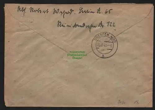 B9131 R-Brief Gebr. Hörmann A.-G. Berlin 65 d 1943 Robert Wesnd