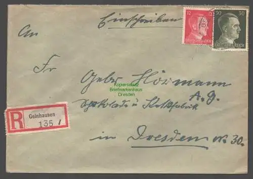 B9350 R-Brief Gebr. Hörmann A.-G. Gelnhausen l 1942 August Iffland  Bembach