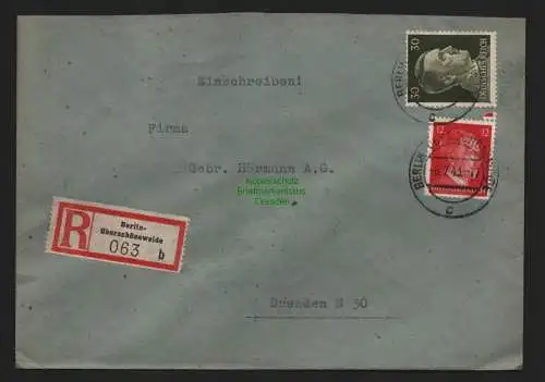 B9150 R-Brief Gebr. Hörmann A.-G. Berlin- Oberschöneweide b 1943 H. Embruch