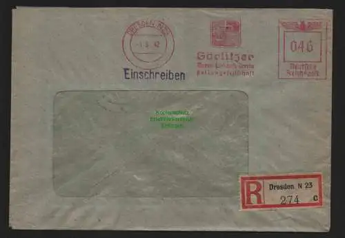 B9291 R-Brief Gebr. Hörmann A.-G. Dresden N 23 c 1942