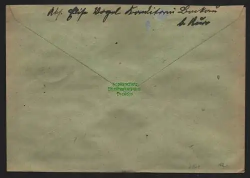 B9177 R-Brief Gebr. Hörmann A.-G. Bockau (Erzgeb) 1943  Konditorei Vogel