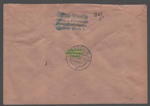 B9474 R-Brief Gebr. Hörmann A.-G. Königs Wusterhausen a 1943 Artur Bensch Kaffee