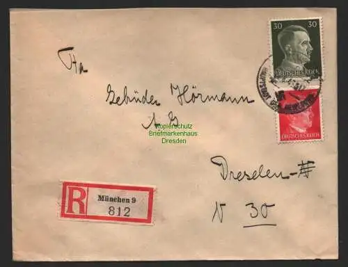 B9600 R-Brief Gebr. Hörmann A.-G. München 9 A. Hene 1943