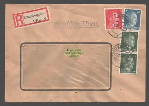 B9479 R-Brief Gebr. Hörmann A.-G. Königsberg (Pr) 17 c 1942 H. W. Zucker