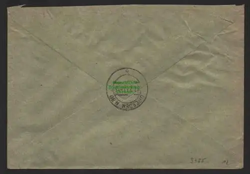 B9755 R-Brief Gebr. Hörmann A.-G. Stuttgart 1 u  1943 UNION Verein. Kaufstätten