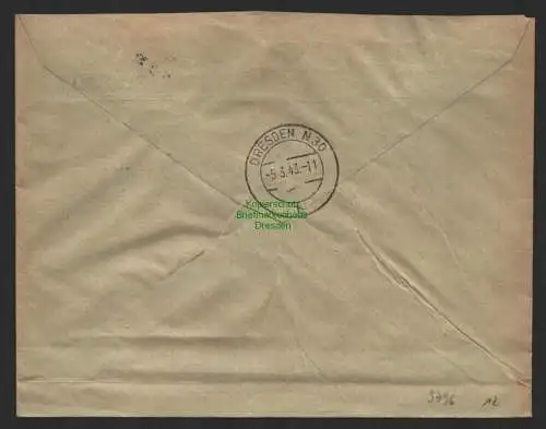 B9796 R-Brief Gebr. Hörmann A.-G. Welchau Karl Oertl 1943 Kolonialwaren