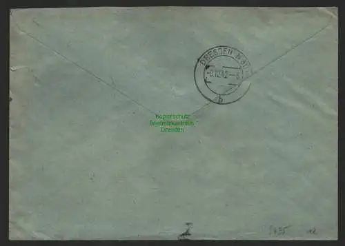 B9735 R-Brief Gebr. Hörmann A.-G. Senftenberg Niederlausitz 1 b Fritz Berg 1942