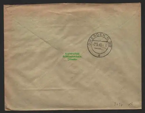 B9797 R-Brief Gebr. Hörmann A.-G. Welchau Karl Oertl 1943 Kolonialwaren