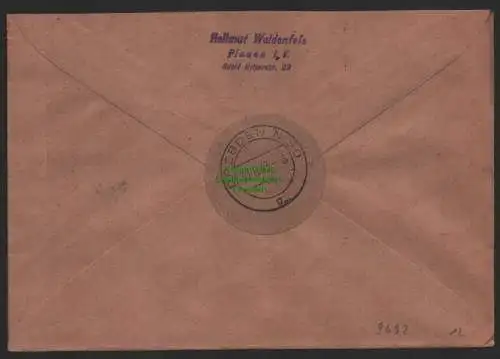 B9692 R-Brief Gebr. Hörmann A.-G. Plauen (Vogtl) 1 b Hellmut Waldenfels 1943