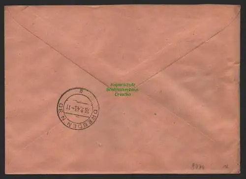 B9774 R-Brief Gebr. Hörmann A.-G. Ulm (Donau) 1 b Röse 1943 Feinkost und Käse