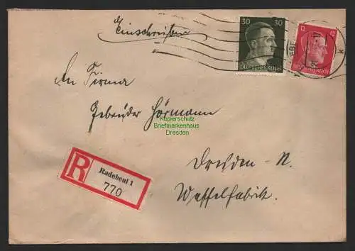 B9650 R-Brief Gebr. Hörmann A.-G. Radebeul 1  1943