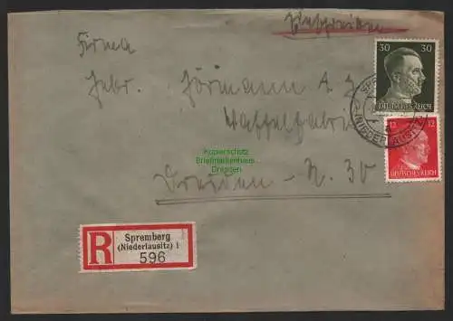 B9742 R-Brief Gebr. Hörmann A.-G. Spremberg (Niederlausitz) 1 Ida Schöneich 1943