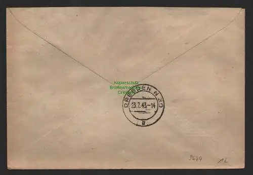 B9674 R-Brief Gebr. Hörmann A.-G. Rosenheim 2 668 Mathias Unterlandstättner 1943