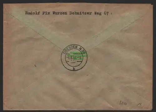 B9820 R-Brief Gebr. Hörmann A.-G. Wurzen 773  Rudolf Fix 1943