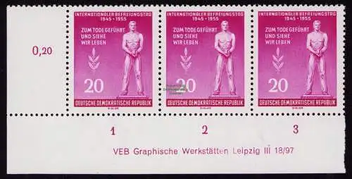 DDR DV 3633 460 ** Tag der Befreiung vom Faschismus 1955