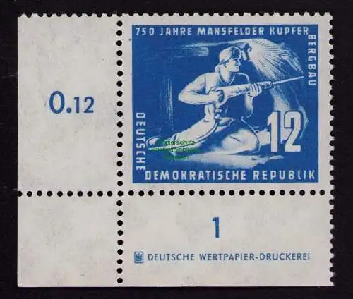 DDR DV 3567 273a DZ ** 750 Jahre Mansfelder Kupferschieferbergbau 1950