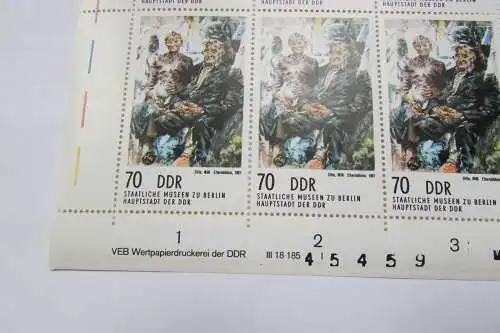 DDR Bogen 2005 Gemälde Staatl. Museen Berlin 1974 postfrisch Druckvermerk DV I