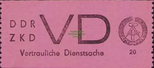 D3594 DDR Dienst VD 2 I ** postfrisch Fotoattest Paul BPP extrem selten Michel