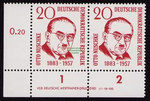 DDR DV 3789 671 ** Otto Nuschke 1958