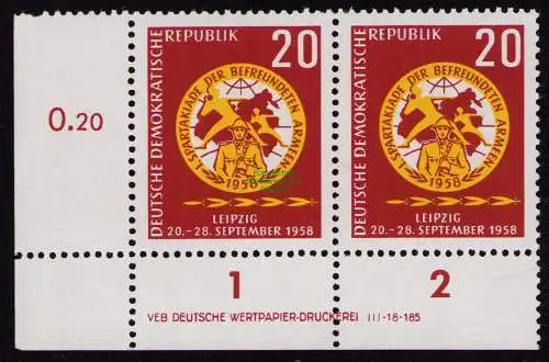 DDR DV 3776 658 ** Erste Sommerspartakiade der befreundeten Armeen Leipzig 1958