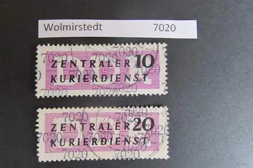 DDR ZKD Aufdruck Kontrollzahlen 7020 Wolmirstedt 10 11 gestempelt gepr. Engel bz