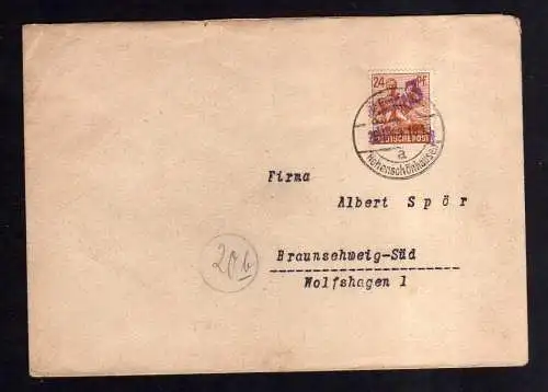 h1961 Handstempel Bezirk 16 Gera 30.6.48 Bedarfsbrief Werbestempel 1848 - 1948 D