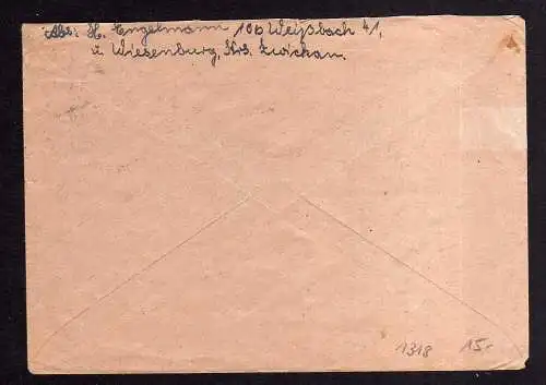 h1318 Brief Handstempel Bezirk 41 Zwickau 2.7.48 SST Genossenschaftsausstellung