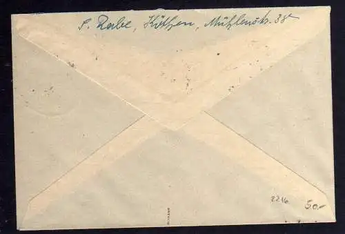 h2216 Handstempel Bezirk 2° Köthen 2 Pfg. Bogenecke + 8, + zehnfach gepr. Dr. Ka