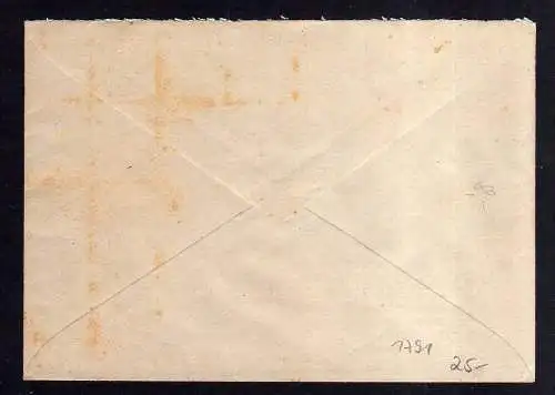 h1791 Handstempel Bezirk 29 Raguhn gepr. 26.6.48 mit Zehnfach nach Penig