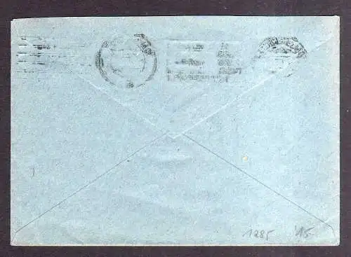 h1285 Brief Handstempel Bezirk 41 Chemnitz 1.7.48 Ortsbrief Kartoffelkäfer Stemp