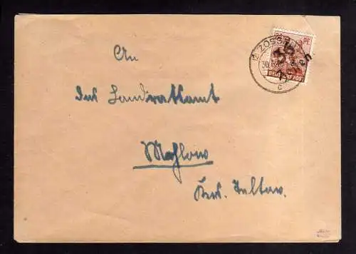 h1806 Handstempel Bezirk 36 Zossen Brief 30.6.48 an Standesamt Mahlow Kr. Teltow