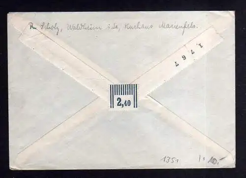 h1351 Brief Handstempel Bezirk 27 Waldheim 6.7.48 nach Dresden