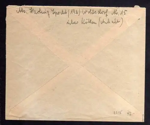 h2215 Handstempel Bezirk 2° Köthen 2 Land Brief gepr. Dr. Kalb BPP Bahnpost Asch