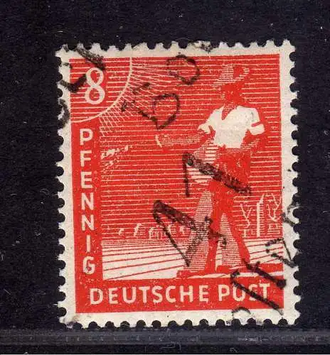 h3080 Handstempel Bezirk 41 Borstendorf 8 Pfennig * gepr. BPP 168