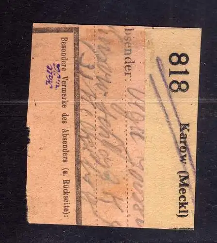 h2499 Handstempel Bezirk 37 37 Karow 4x 40 Pfennig gestempelt gepr. BPP