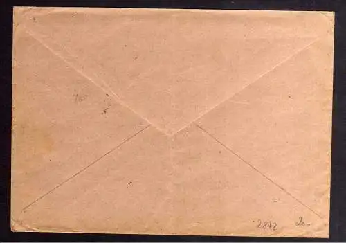 h2872 Handstempel Bezirk 20 Magdeburg abgedeckt Postsache Schwerin Drucksache No