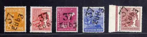 h2482 Handstempel Bezirk 37 48 Lübz 25 30 40 50 60 Pfennig postfrisch gepr. BPP