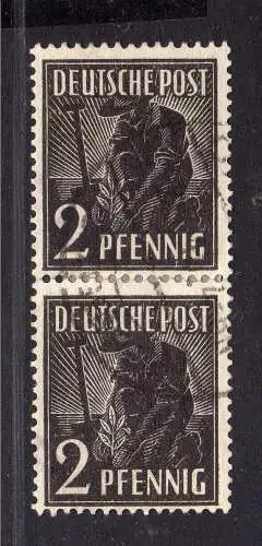 h3077 Handstempel Bezirk 41 Carlsfeld 2x 2 Pfg. gestempelt gepr. BPP 166